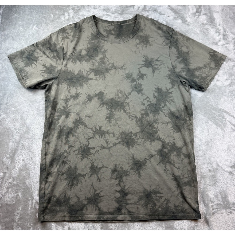 Lululemon All Yours T-Shirt Women's Marmoleado Tie Dye Green 21"Pit to Pit
